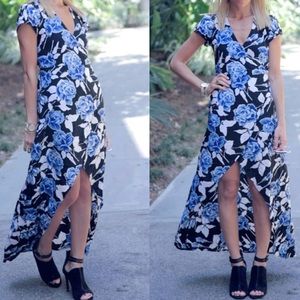 Faithfull the brand maxi wrap dress, size S